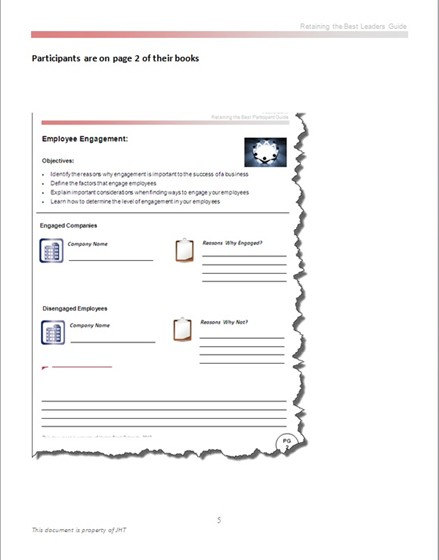 Instructor Lead Courses: Employee Engagement: Retaining the Best - LEADER GUIDE