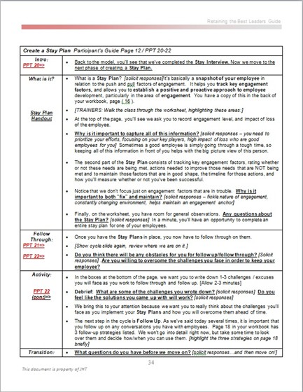 Instructor Lead Courses: Employee Engagement: Retaining the Best - LEADER GUIDE